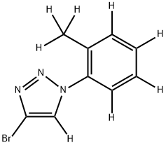 4-bromo-1-(2-(methyl-d3)phenyl-3,4,5,6-d4)-1H-1,2,3-triazole-5-d Struktur