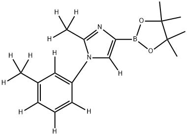 2-(methyl-d3)-1-(3-(methyl-d3)phenyl-2,4,5,6-d4)-4-(4,4,5,5-tetramethyl-1,3,2-dioxaborolan-2-yl)-1H-imidazole-5-d Struktur