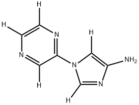 1-(pyrazin-2-yl-d3)-1H-imidazol-2,5-d2-4-amine Struktur