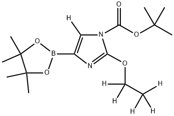 tert-butyl 2-(ethoxy-d5)-4-(4,4,5,5-tetramethyl-1,3,2-dioxaborolan-2-yl)-1H-imidazole-1-carboxylate-5-d Struktur