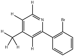 2-(2-bromophenyl)-4-(methyl-d3)pyridine-3,5,6-d3 Struktur