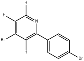 4-bromo-2-(4-bromophenyl)pyridine-3,5,6-d3 Struktur