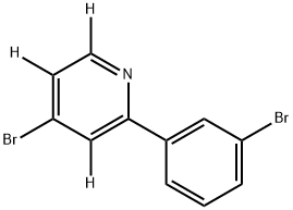 4-bromo-2-(3-bromophenyl)pyridine-3,5,6-d3 Struktur