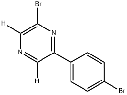 2-bromo-6-(4-bromophenyl)pyrazine-3,5-d2 Struktur