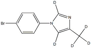 1-(4-bromophenyl)-4-(methyl-d3)-1H-imidazole-2,5-d2 Struktur