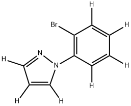 1-(2-bromophenyl-3,4,5,6-d4)-1H-pyrazole-3,4,5-d3 Struktur