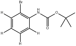 tert-butyl (2-bromophenyl-3,4,5,6-d4)carbamate Struktur