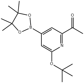 1-(6-(tert-butoxy)-4-(4,4,5,5-tetramethyl-1,3,2-dioxaborolan-2-yl)pyridin-2-yl)ethan-1-one Struktur