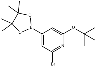 2-bromo-6-(tert-butoxy)-4-(4,4,5,5-tetramethyl-1,3,2-dioxaborolan-2-yl)pyridine Struktur