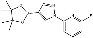 2-fluoro-6-(4-(4,4,5,5-tetramethyl-1,3,2-dioxaborolan-2-yl)-1H-pyrazol-1-yl)pyridine Struktur