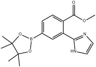 methyl 2-(1H-imidazol-2-yl)-4-(4,4,5,5-tetramethyl-1,3,2-dioxaborolan-2-yl)benzoate Struktur