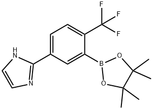 2-(3-(4,4,5,5-tetramethyl-1,3,2-dioxaborolan-2-yl)-4-(trifluoromethyl)phenyl)-1H-imidazole Struktur