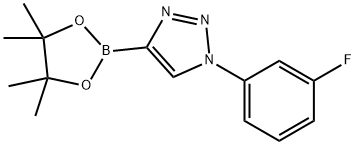 1-(3-fluorophenyl)-4-(4,4,5,5-tetramethyl-1,3,2-dioxaborolan-2-yl)-1H-1,2,3-triazole Struktur