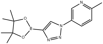 2-methyl-5-(4-(4,4,5,5-tetramethyl-1,3,2-dioxaborolan-2-yl)-1H-1,2,3-triazol-1-yl)pyridine Struktur