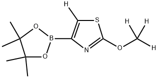 2-(methoxy-d3)-4-(4,4,5,5-tetramethyl-1,3,2-dioxaborolan-2-yl)thiazole-5-d Struktur