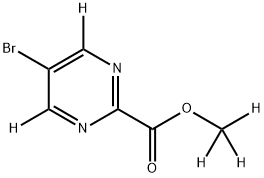 methyl-d3 5-bromopyrimidine-2-carboxylate-4,6-d2 Struktur