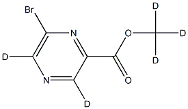 methyl-d3 6-bromopyrazine-2-carboxylate-3,5-d2 Struktur