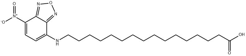 Hexadecanoic acid, 16-[(7-nitro-2,1,3-benzoxadiazol-4-yl)amino]- Struktur