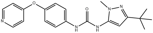 Urea, N-[3-(1,1-dimethylethyl)-1-methyl-1H-pyrazol-5-yl]-N'-[4-(4-pyridinyloxy)phenyl]- Struktur