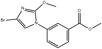 methyl 3-(4-bromo-2-methoxy-1H-imidazol-1-yl)benzoate Struktur