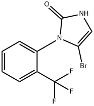 5-bromo-1-(2-(trifluoromethyl)phenyl)-1,3-dihydro-2H-imidazol-2-one Struktur