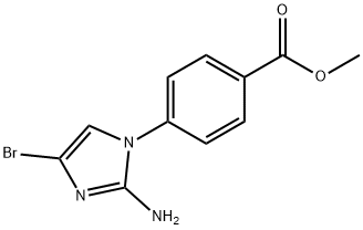 methyl 4-(2-amino-4-bromo-1H-imidazol-1-yl)benzoate Struktur