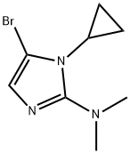 5-bromo-1-cyclopropyl-N,N-dimethyl-1H-imidazol-2-amine Struktur