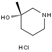 (S)-3-Methyl-piperidin-3-ol hydrochloride Struktur