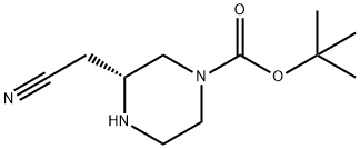 tert-butyl (R)-3-(cyanomethyl)piperazine-1-carboxylate, 2306248-13-3, 結(jié)構(gòu)式