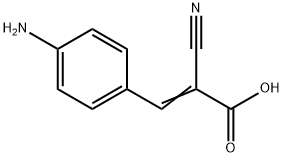 3-(4-aminophenyl)-2-cyano-2-propenoic acid Struktur