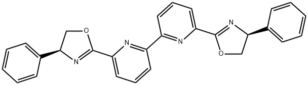 6,6'-bis((S)-4-phenyl-4,5-dihydrooxazol-2-yl)-2,2'-bipyridine Struktur