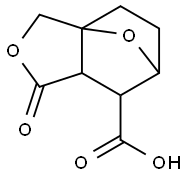 4-oxo-3,10-dioxatricyclo[5.2.1.0~1,5~]decane-6-carboxylic acid Struktur