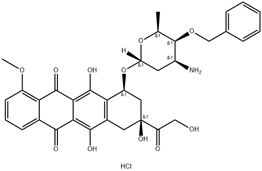 Berubicin hydrochloride Struktur