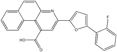 3-[5-(2-fluorophenyl)-2-furyl]benzo[f]quinoline-1-carboxylic acid Struktur