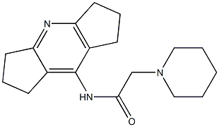 N-(1,2,3,5,6,7-hexahydrodicyclopenta[b,e]pyridin-8-yl)-2-(1-piperidinyl)acetamide Struktur