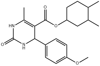 3,4-dimethylcyclohexyl 4-(4-methoxyphenyl)-6-methyl-2-oxo-1,2,3,4-tetrahydro-5-pyrimidinecarboxylate Struktur