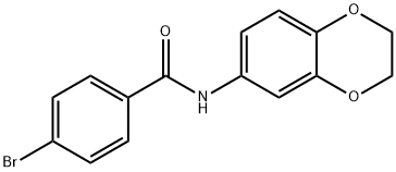 4-bromo-N-2,3-dihydro-1,4-benzodioxin-6-ylbenzamide Struktur