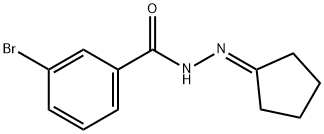 3-bromo-N'-cyclopentylidenebenzohydrazide Struktur