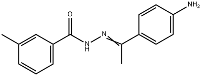 N'-[(Z)-1-(4-aminophenyl)ethylidene]-3-methylbenzohydrazide Struktur