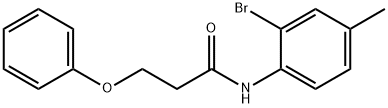 N-(2-bromo-4-methylphenyl)-3-phenoxypropanamide Struktur