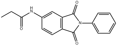 N-(1,3-dioxo-2-phenyl-2,3-dihydro-1H-isoindol-5-yl)propanamide Struktur