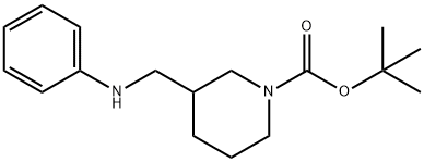 tert-butyl 3-[(phenylamino)methyl]piperidine-1-carboxylate Struktur