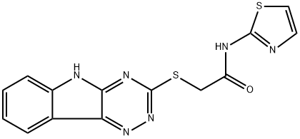 N-(1,3-thiazol-2-yl)-2-(5H-[1,2,4]triazino[5,6-b]indol-3-ylsulfanyl)acetamide Struktur