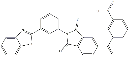 2-[3-(1,3-benzoxazol-2-yl)phenyl]-5-{3-nitrobenzoyl}-1H-isoindole-1,3(2H)-dione Struktur