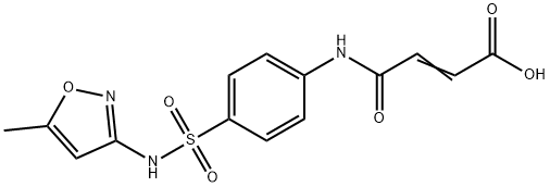 (E)-4-(4-{[(5-methyl-3-isoxazolyl)amino]sulfonyl}anilino)-4-oxo-2-butenoic acid Struktur