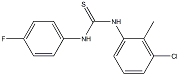 N-(3-chloro-2-methylphenyl)-N'-(4-fluorophenyl)thiourea Struktur