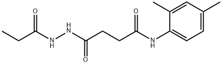 N-(2,4-dimethylphenyl)-4-oxo-4-(2-propionylhydrazino)butanamide Struktur