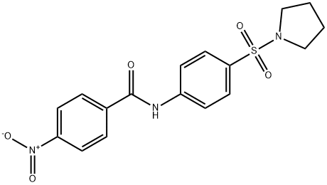 4-nitro-N-[4-(1-pyrrolidinylsulfonyl)phenyl]benzamide Struktur