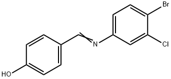 4-{[(4-bromo-3-chlorophenyl)imino]methyl}phenol Struktur