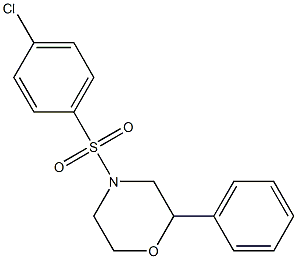 4-[(4-chlorophenyl)sulfonyl]-2-phenylmorpholine Struktur